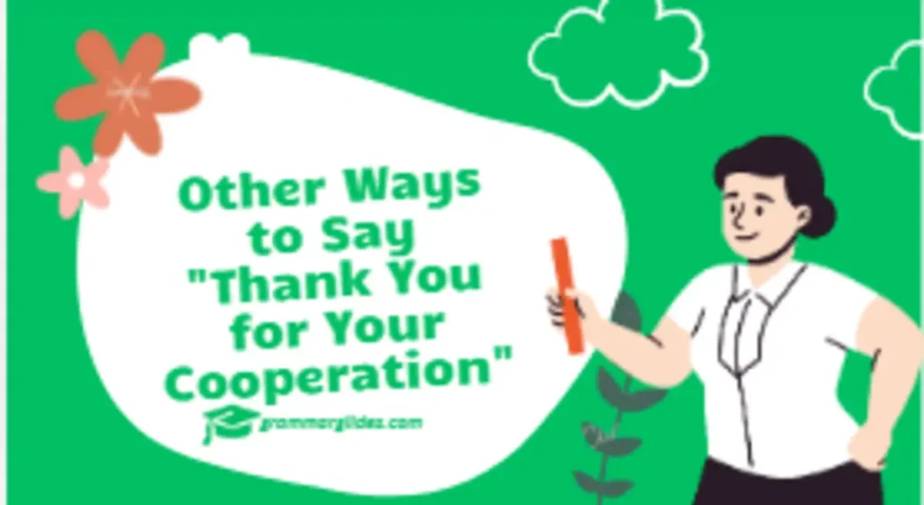 Thank You for Your Cooperation