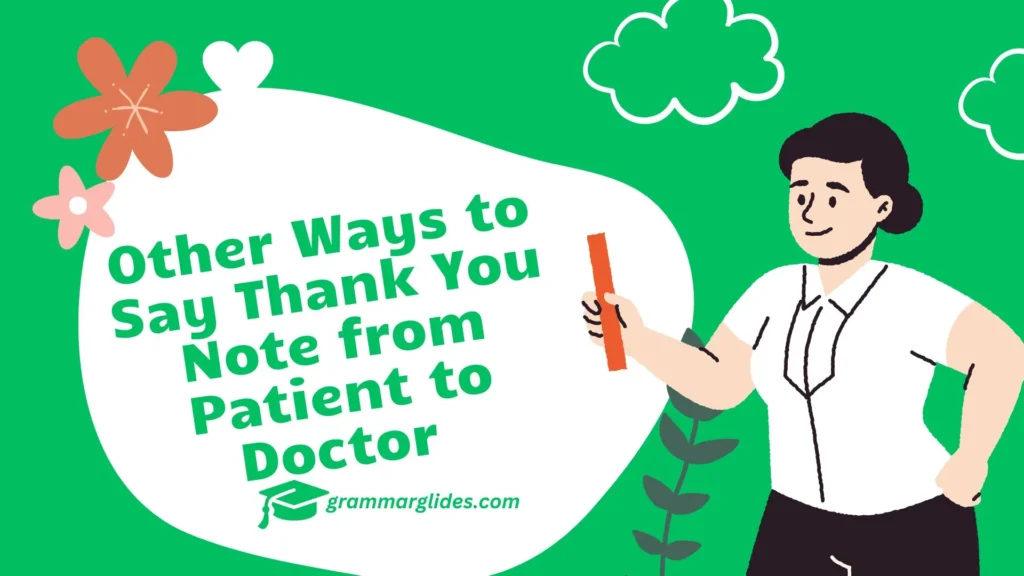 Thank You Note from Patient to Doctor