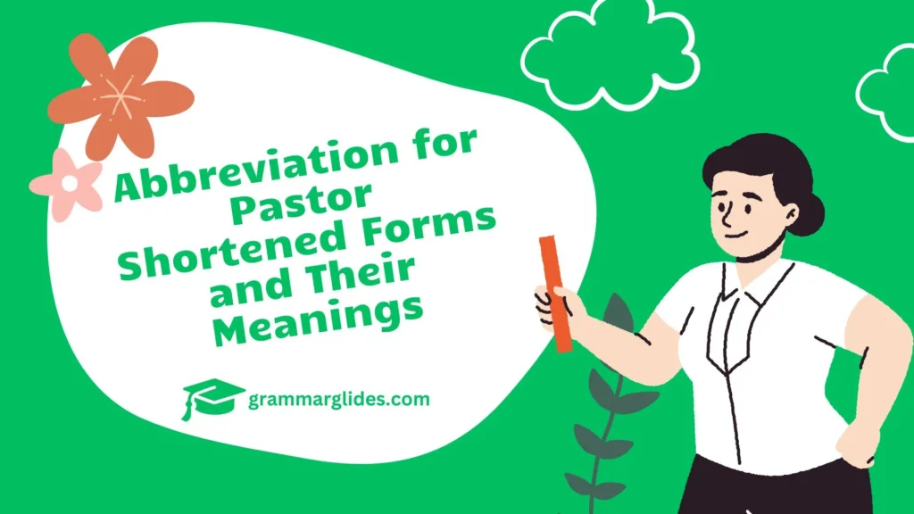 Pastor Shortened Forms